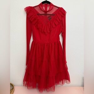 Beetlejuice Lydia Red Ruffled Dress (Large)